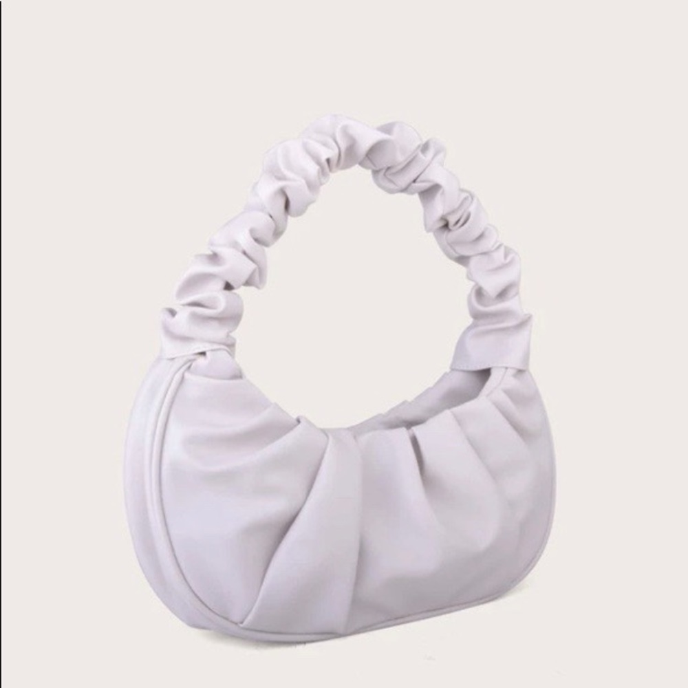 PLT WHITE LEATHER SHOULDER BAG
